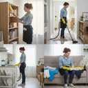 Chef Work Server Apron with 2 Pockets Black Half Aprons Chef Waist Apron Waitress Restaurant Aprons for Men, Women, Home (Black)