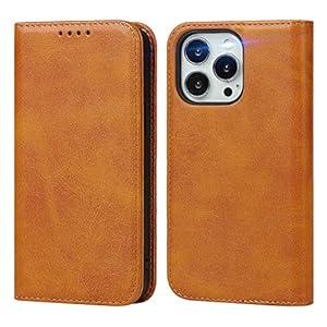 Ｈａｖａｙａ for iPhone 15 Pro Wallet Case with Card Holder for Women Men PU Leather Flip Folio Credit Card Slots Stand Shockproof Phone Cover-Light Brown