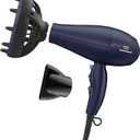 INFINITI PRO CONAIR Hair Dryer with Innovative Diffuser, Enhances Curls and Waves While Reducing Frizz, Dark Blue
