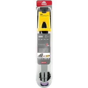 Oregon 18-inch PowerSharp Starter Kit with Bar, Sharpener, and 62 Drive Link PowerSharp Chain, 3/8" Low Profile, .050" Gauge, Portable Sharpening Tool for Chainsaws (541662)