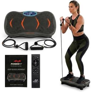 Powerfit Vibration Plate Exercise Machine - Waver Full Body Vibration Platform for Weight Loss & Lymphatic Drainage