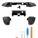 TOMSIN LB RB Bumper Button Replacement Kit for Xbox Elite Series 2 Controller, Shoulder Trigger Button Parts with Bluetooth Button and Tools(Black)