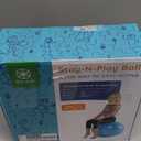 Gaiam Kids Stay-N-Play Children's Balance Ball - Flexible School Chair Active Classroom Desk Alternative Seating Built-In Stay-Put Soft Stability Legs, Includes Air Pump (45cm, Blue)