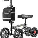 BlessReach Foldable All Terrain Knee Scooter for Adults for Foot Injuries
300lbs Foldable Leg Knee Scooter, Disc Brake System, 13" Cozy Knee Pad, Knee Scooter for Broken Ankle Foot Injuries, Black
