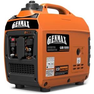 GENMAX Portable Generator，1200W Ultra-Quiet Gas Engine, EPA Compliant, Eco-Mode Feature, Ultra Lightweight for Backup Home Use & Camping (GM1200i)