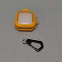 (with Secure Lock) Clear Carbon Fiber Case Cover for Samsung Galaxy Buds FE (2023) /Galaxy Buds 2 Pro(2022)/Galaxy Buds Pro(2021)/Galaxy Buds 2(2021)/Galaxy Buds Live(2020) with Keychain Clear Yellow