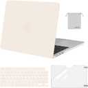 MOSISO Compatible with MacBook Air 13 inch Case 2026 2025 2024 2023 2022 M4 A3240 M3 A3113 M2 A2681,Plastic Hard Shell&Keyboard Cover&Screen Film&Pouch for MacBook Air 13.6 inch Case, Beige