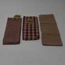 Burgundy Plaid Kitchen Towels 3 Pack - 15x25 Cotton Dish Towels - Rustic Country Hand Towels for Kitchen, Gingham Check Stripe Design