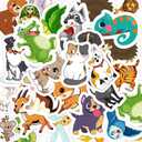 3 x Stickers for Kids - 50 PCS Cute Animal Stickers | Water Bottle Scrapbook Stickers Toys Games Crafts for Boy Girl Toddlers - Activities Party Supplies Favors Teacher Prizes Rewards Gifts for Classroom