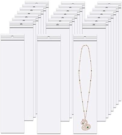 2'' x 8'' Long Jewelery Plastic Bags 300pcs Poly Zip Seal Storage Bags Necklace Bags with Hang Hole for Packaging Shipping Incense 2 Mil (4 Sizes to Choose from)