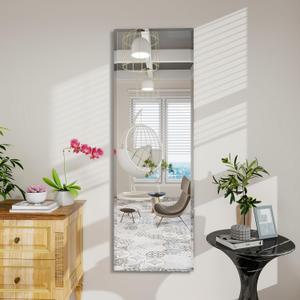 Full Length Mirror Door Hanging, 64X21 Full Length Hanging,Beveled Mirror FramelessBedroom, Wardrobe, Door (64 * 21 Inch)
