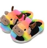 Cow Slippers Toddler Slippers Kids Slippers Boys Girls Soft Non-Slip slippers Memory Foam Toddler House Shoes Kawaii Bedroom Pillow Cloud Slippers for kids (10-11 Little Kid)