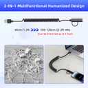 USB to USB-C and Lightning Cable Combo 2 in 1 Coiled Cable Support Apple Carplay & Android Auto [MFi & 3A Fast Charge & Data Sync] Coiled Lightning and USB C Cable for iPhone 17/16/15/14/13/12/Android