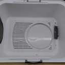 Cat Litter Box with Lid, Fully Enclosed Splash-Proof,Top Entry Cat Litter Box, Easy to Assemble and Installation (White, Small)