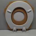 Mayfair Cameron Silver Toilet Seat, Non Slip Heavy Duty Wood, Easy Clean, Made in USA, Round