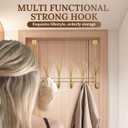 Twisted Design Over the Door Hook Rack, Towel Hanger, Coat Rack for Bathroom, Bedroom or Laundry Room (Gold With 12 Hooks)
