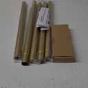 OLV Gold Curtain Rods for Windows 48 to 84 Inch, 1 Inch Adjustable Heavy Duty Decorative Window Treatment Rods with Modern End Cap Design, Easy Install Drapery Pole for Living Room, Bedroom, Kitchen (36''-88'' (1 Pack))