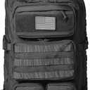 Falko Tactical Backpack for Men and Women 50L Backpack 2.4x Stronger Large Military Molle Rucksack, Bugout Backpack Outdoors (Black)