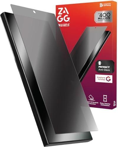 ZAGG Fusion Privacy Anti-Glare Samsung Galaxy S25 Ultra Screen Protector - Flexible Hybrid Polymer, Matte Finish, 2-Way Privacy Filter, Recycled Materials, InvisibleShield, Easy Application, 1-Piece