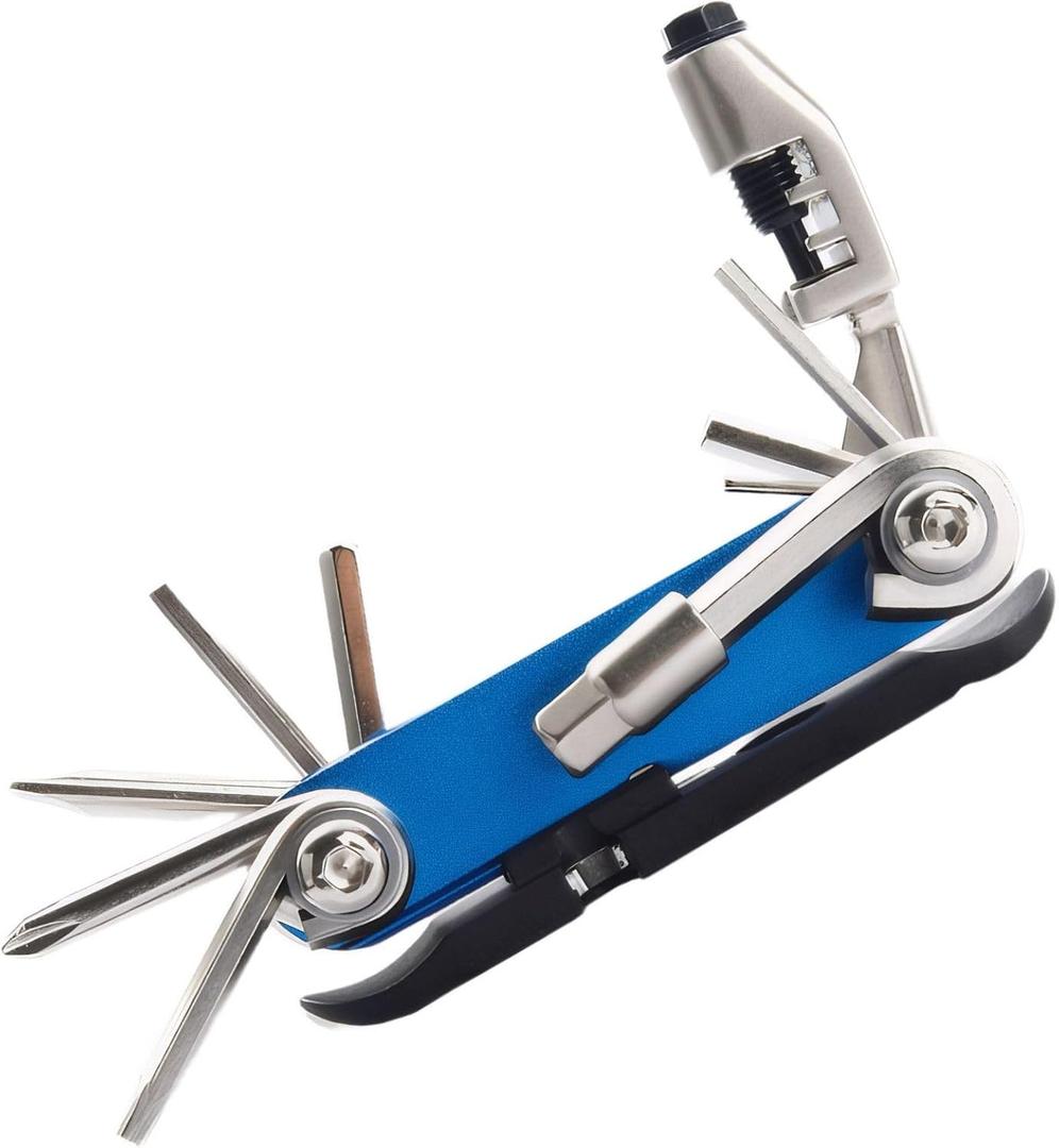 13 in 1 Folding Repair Tool Multi Function Kit for Bike (9.5x4.5x3 cm, Blue)