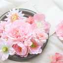 Floroom Mini Artificial Flower Heads Pink & Blush Fake Peony Daisy Rose Multicolor Small Faux Silk Flower Heads for Cake Craft Garland Wedding Party Graduation Cap DIY Home Decoration, 0.8"-3.6"