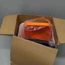 Heated Chicken Waterer, Poultry Water Heater for Winter with 4-Nipple, Thermostatically Controlled, 4 Adjustable Heights, Anti-Freezing Watering System for Coop Accessories (Orange, 7L)