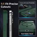 Innaght Magnetic for iPhone 15 Case with Stand,Compatible with MagSafe,Rugged,Heavy Duty,Protective case Kickstand,[Built-in Invisible Stand],Green