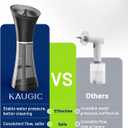 KAUGIC Upgraded Ear Wax Removal with One-Piece Waste Tank, Safe Cleaner with Water Temperature Sensor, Effective Ear Irrigation Kit, IPX7, FSA-HSA-Eligible, Semi-Transparent