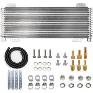 Transmission Cooler 40,000 GVW Trans Cooler Low Pressure Drop LPD47391 with Mounting Hardware 47391 Silver