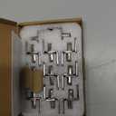1/4 Inch (6.35mm) Shelf Pins L-Shaped Metal Support Pegs Bracket-Style Clips for Bookshelf Kitchen Cabinet Cupboard Shelves Holders, 20 PCS Nickel Plated Silver
