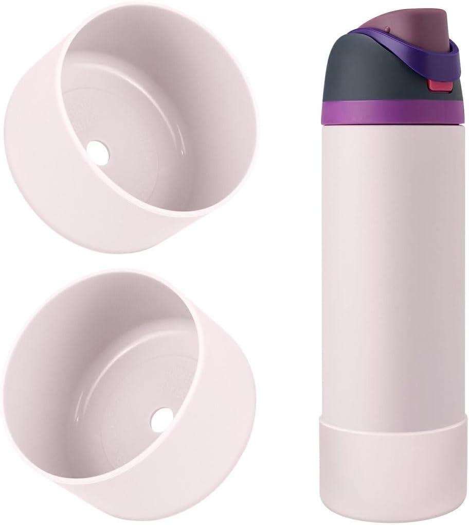 2PCS Silicone Water Bottle Boot, Compatible with Owala 24oz, Protective Anti-Scratch & Anti-Dent No Noise Sleeve Cover for FreeSip ,Twist, Flip Water Bottles (Dreamy Field, 24oz)