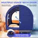 Alvantor Bed Canopy Bed Tents Dream Tents Privacy Space Twin Size Sleeping Tents Indoor Pop Up Portable Frame Curtains Breathable Grey Cottage (Mattress Not Included) Reducing Light, 39"W x 75"L