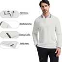 Men's Pique Polo Shirts Long Sleeve Cotton Blend Tipped Casual Collared Polo Shirts Business Classic Fit (XXL)