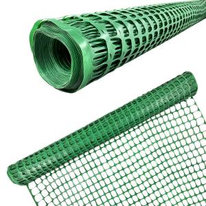 Ashman Plastic Mesh Fence, 48" wide, 1 Roll, Green, Construction Barrier Netting, Garden Fencing, Fences Wrap, Above Ground, for Snow, Poultry, Chicken, Deer, Patio, Garden Netting, Green
