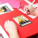 2 x MAPDTWO 36 Packs Construction Valentines Day Cards - Construction Valentines Day Card for Classroom School, Boys, Children - 3.2''x 4.7'' Cute 6 Designs Exchange Cards