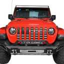 for Jeep Flag Front Grille Grill Mesh Insert Old Glory (Black & White) Compatible with Jeep Wrangler JL & JT Gladiator 2018-2025