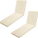 Outdoor Chaise Lounge Cushions for Patio, 72"x22"x3" Lounge Chair Cushions Set of 2, Waterproof Replacement Seat Cushions for Outdoor Furniture