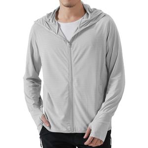 Locachy Men's UPF 50+ Sun Protection Outdoor Lightweight Full Zip Hoodie Jacket Long Sleeve Fishing Hiking Performance Shirt (Small)
