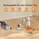 Nobleza Cat Laser Toy, 3-in-1 Interactive Cat Toys for Indoor Cats, Automatic Laser Pointer for Cats, Black & White