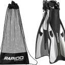 Rapido Boutique Collection Flipper Open Heel Adjustable Snorkel Fin (S/M, US: 6-9 / EU: 38-42)