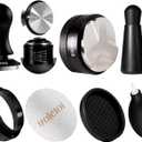 7 PCS Espresso Accessories Kit: 51mm Espresso Tamper, Coffee Distributor, Puck Screen, Dosing Funnel and WDT Tool, Premium Espresso Tool Set Fits Delonghi 51mm Machines and Portafilter
