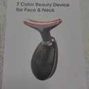 Red-Light-Therapy-for-Face and Neck, 7 Color Light Based Facial Massager, Portable Skin Care Tool (Black)