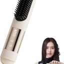 2026 Upgraded Go Brush Pro for Short Hair, 3 Heat Settings for All Hair Types, 30s Fast Heat, Ionic & Ceramic Care, Cold Air Mode, 2500mAh USB-C Rechargeable Straightening Brush (Beige)