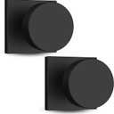 Mega Handles SUANA Dummy Door Knob for Hallway, Closet and Bathroom, Reversible Heavy Duty Design Door Knobs, Fits All Standard Door Sizes, Screws Included - Matte Black (2 Pack) (Black Matte)