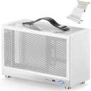 S300 - Gaming Case - Front I/O USB 3.0 Type - C Port - SFX Power Supply 100-130mm -Cable Management System - luminum Mini-ITX Motherboard Small Portable for PC (PCIe 3.0 16X Riser Cable) White