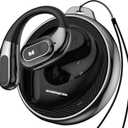 Monster Open Ear Headphones AC330, Wireless Earbuds Bluetooth 5.4 with Clear Talk, Stylish Rotating Case with Lanyard, Type-C Charging, Comfort Fit, 24H Playback, IPX5 Water Resistant, Black