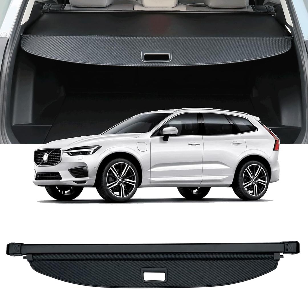 Cargo Cover Compatible with Volvo XC60 2018-2025 2026 Trunk Cover Retractable Rear Trunk Security Cover XC60 Accessories Shielding Shade Privacy Screen XC60 Cargo Cover