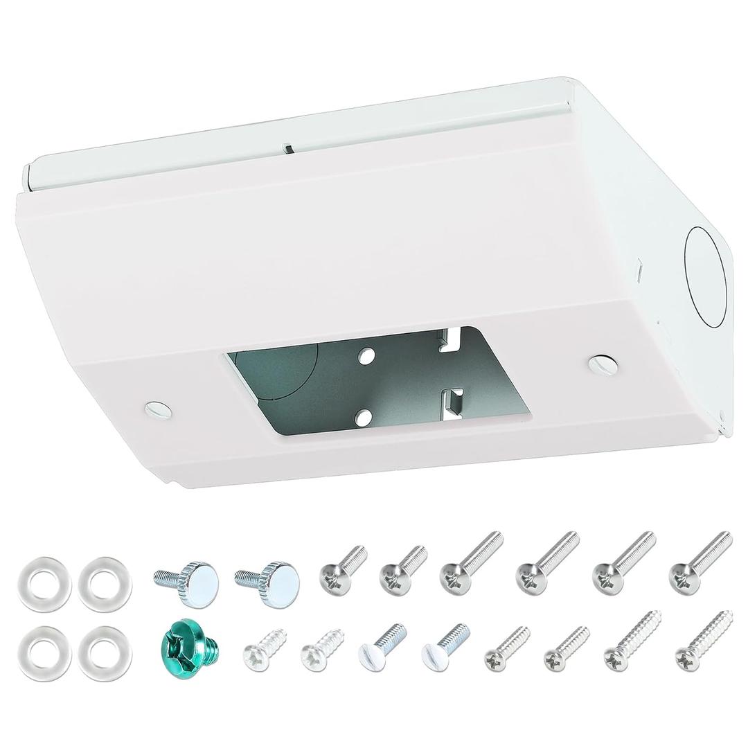 GFCI Under Cabinet Outlet Box, Under Cabinet Electrical Outlets, Increased Wiring Space, Easy to Install, Heavy Duty Metal Structure, Comply with NEC Standards, Keep Tile Backsplash Tidy, GFCI Fit Box