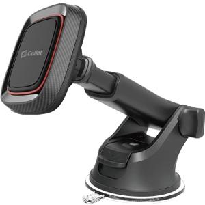 Cellet Magnetic Car Phone Mount, Dashboard & Windshield, Suction Cup Car Phone Holder, Telescopic Long-Arm Compatible with iPhone Samsung Galaxy Google Pixel Moto