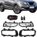 Labwork Left Driver and Right Passenger Sides Pair Fog Lights Replacement for Kicks 2017-2019 Fog Lights Driving Lamps 261508995A 261558995A